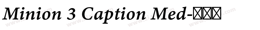 Minion 3 Caption Med字体转换 Minion 3 Caption Med字体转换